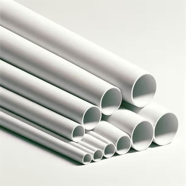 1 Metre Long PVC Round Tube Durable Plastic Corrosion Resistant