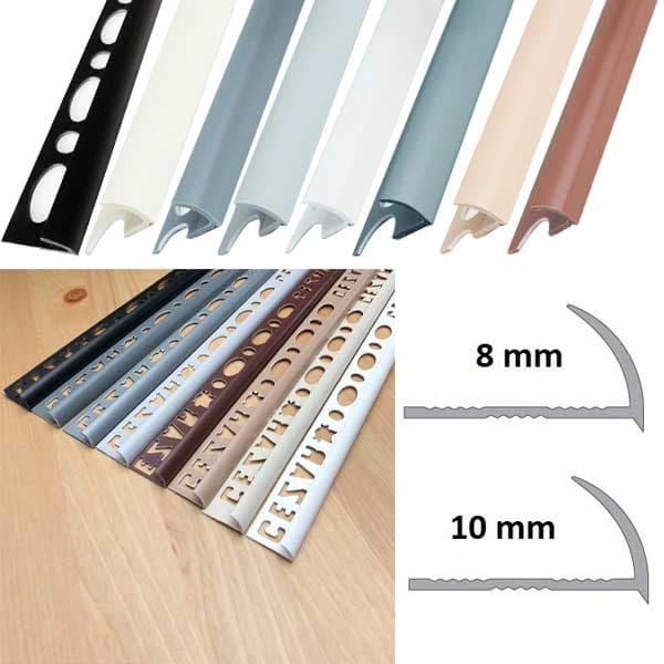 2.5m Round Edge PVC Tile Trims