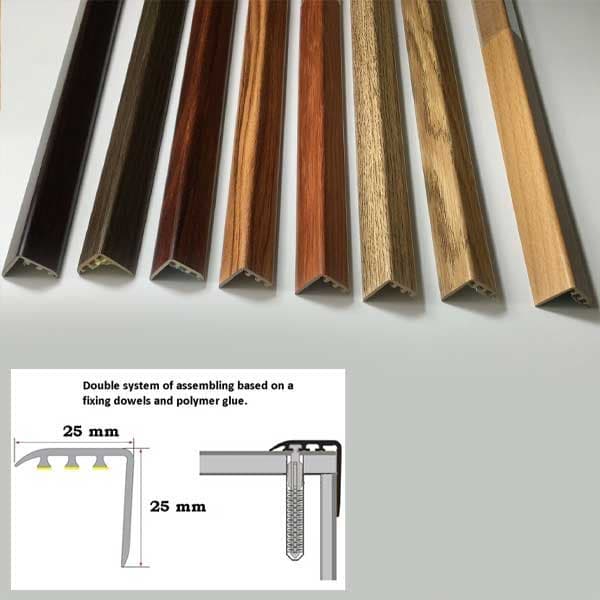 Wood Effect uPVC Stair Edge Nosing Trim for Safer Steps