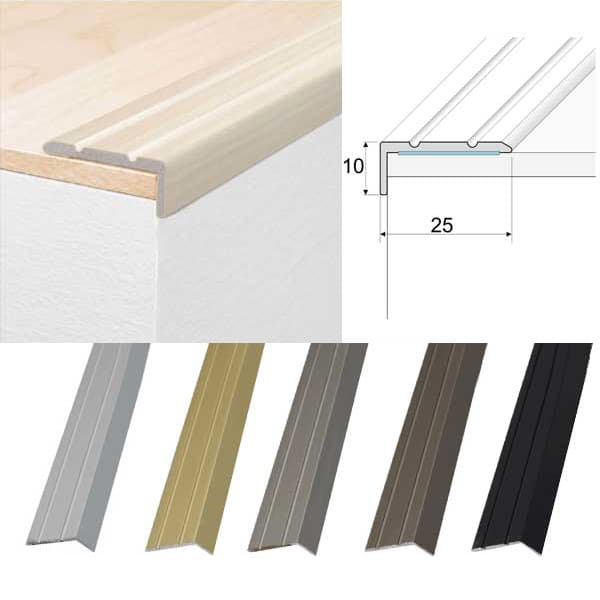 Anodised Aluminium Stair Nosing Self Adhesive for Indoor Steps