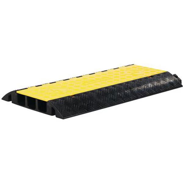 Black & Yellow Heavy Duty 3 Channels Cable Protector Ramp