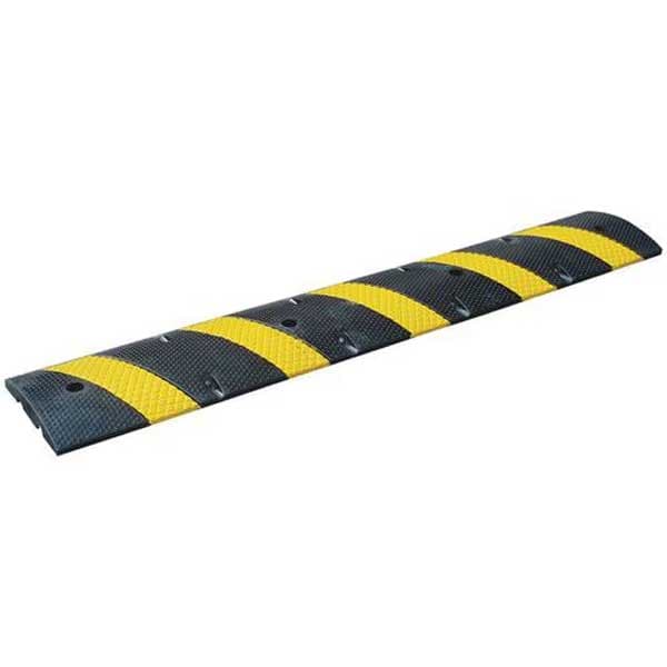 Black / Yellow Heavy-Duty Road Safety Speed Hump
