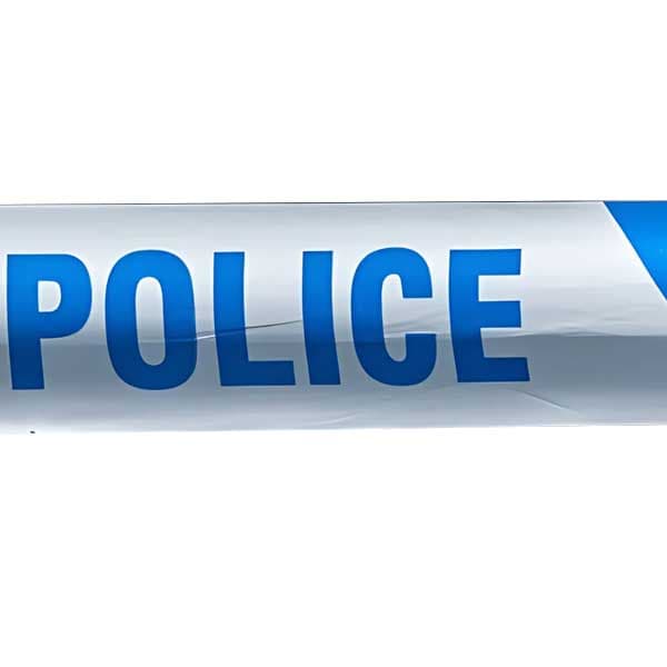 Police Barrier Tape Blue & White 75mm X 250m