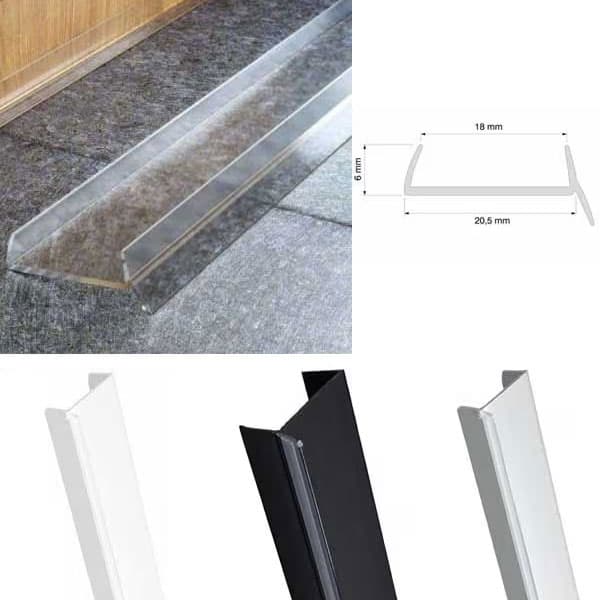 PVC Plinth Sealing Strip for Kitchen Kickboards Moisture Protection