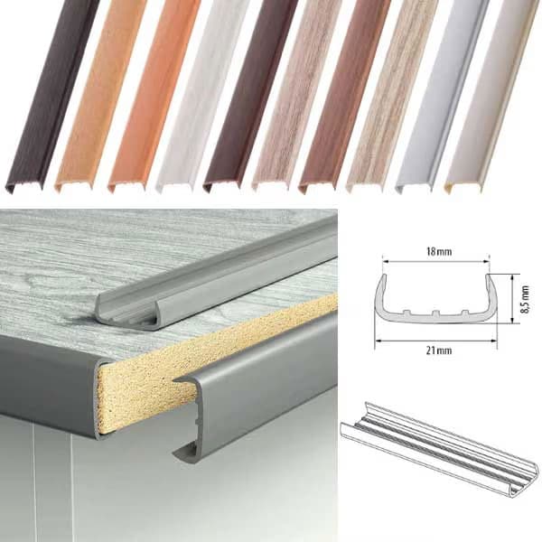 PVC U Section Edge Trim for Chipboard and Plywood Furniture Panels
