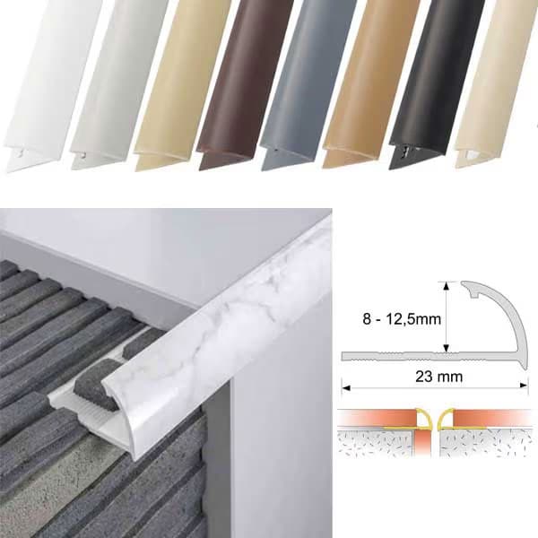 PVC Tile Trims Round Edge Quadrant Profile for Walls and Floors