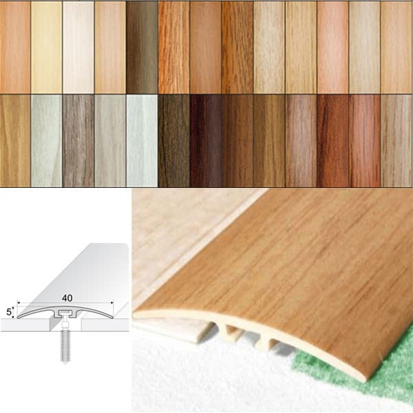 40mm UPVC Wood Effect Door Threshold Trim Waterproof and Easy Fit