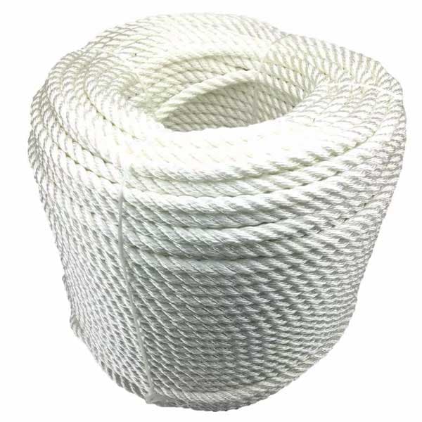 White Nylon 3 Strand Rope Mooring Anchoring